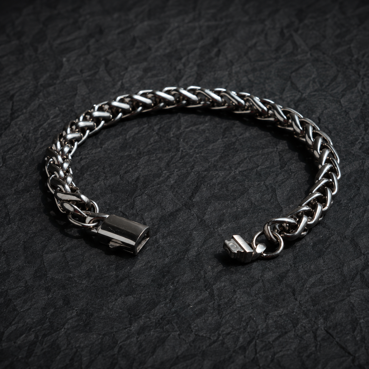 Vesta Dragon Bone Titanium Bracelet – Pure Titanium