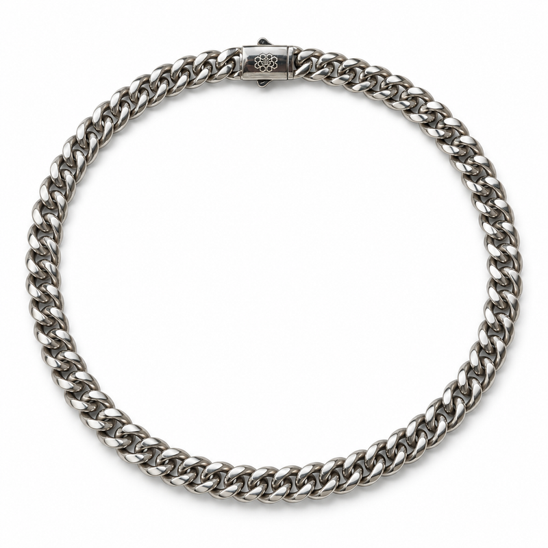 Vesta Pure Titanium Cuban Chain Necklace – 10mm