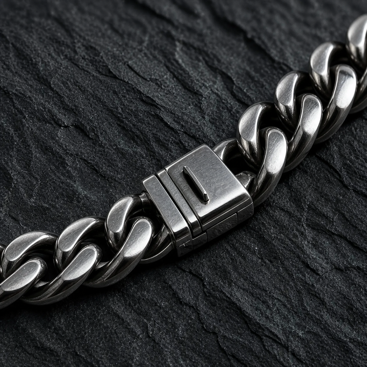Vesta Iron Clad 14mm Pure Titanium Cuban Link Chain & Bracelet Set