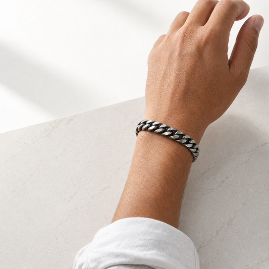 Vesta Cuban Link Titanium Bracelet – 10mm Pure Titanium