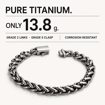 Vesta Dragon Bone Titanium Bracelet – Pure Titanium
