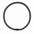 Vesta 10mm Black PVD Titanium Cuban Chain Necklace