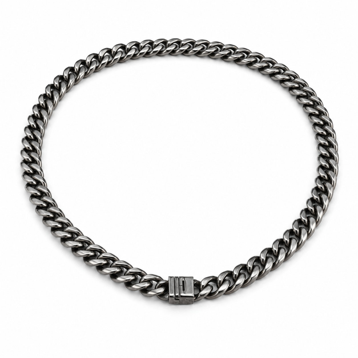 Vesta Iron Clad Pure Titanium 14mm Cuban Link Necklace