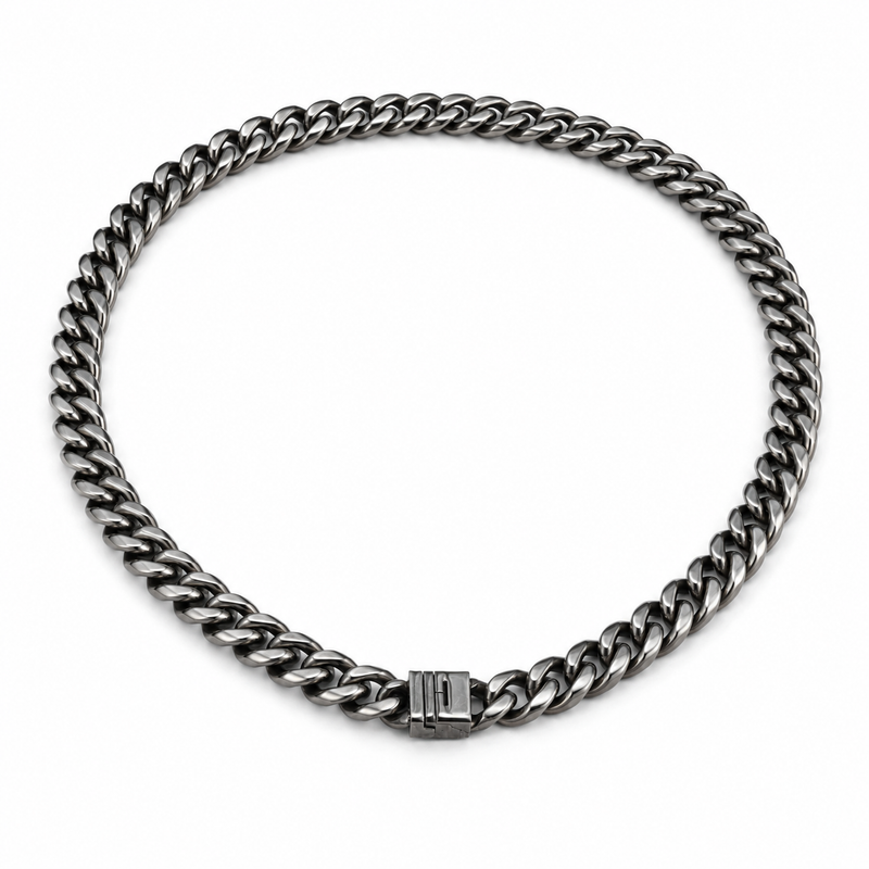 Vesta Iron Clad Pure Titanium 14mm Cuban Link Necklace
