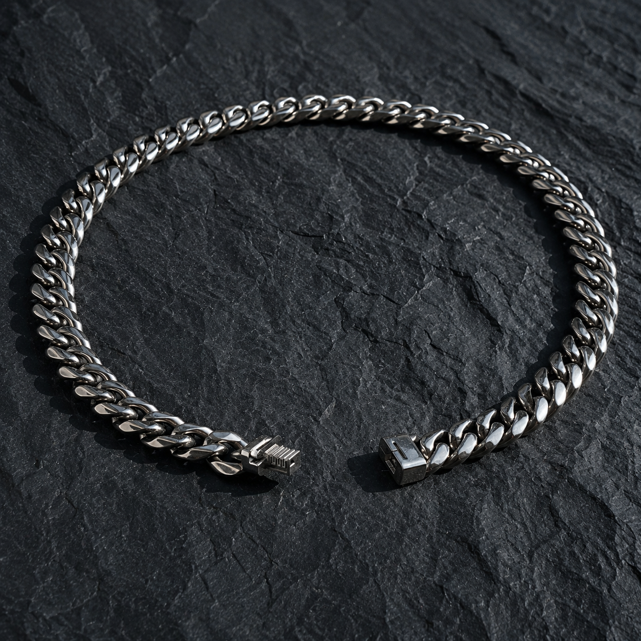 Vesta Iron Clad 14mm Pure Titanium Cuban Link Chain & Bracelet Set