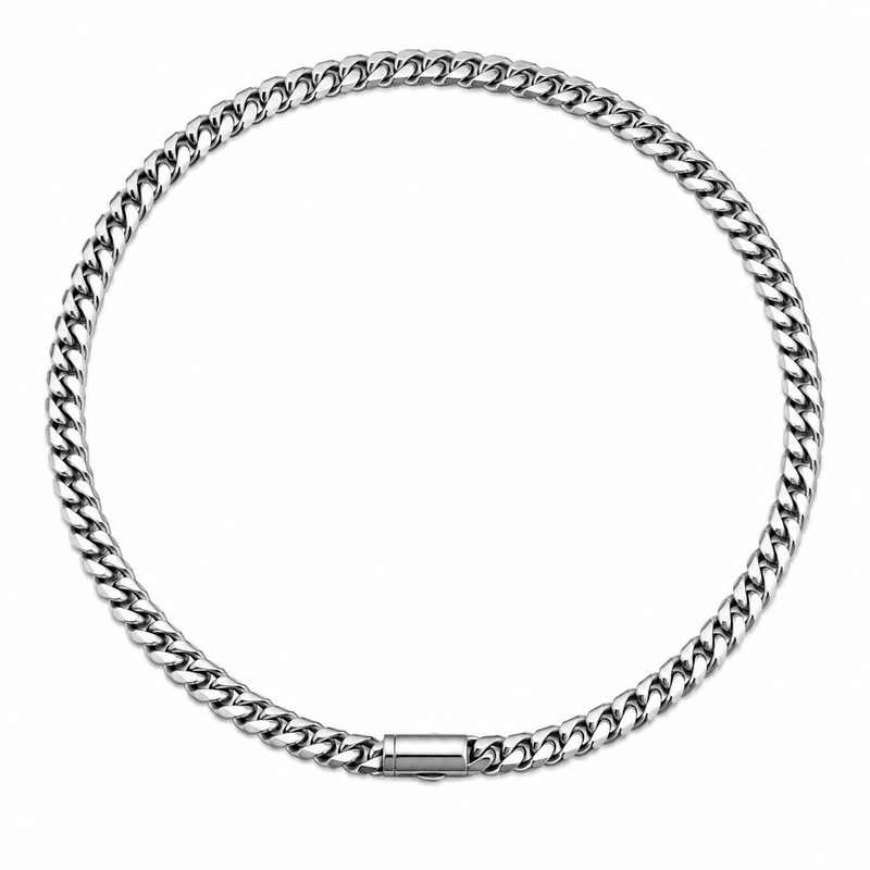 Vesta Pure Titanium Cuban Chain Necklace – 10mm
