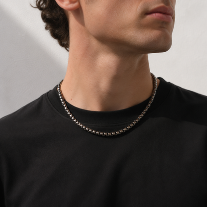 Vesta 7mm Pure Titanium Box Chain Necklace