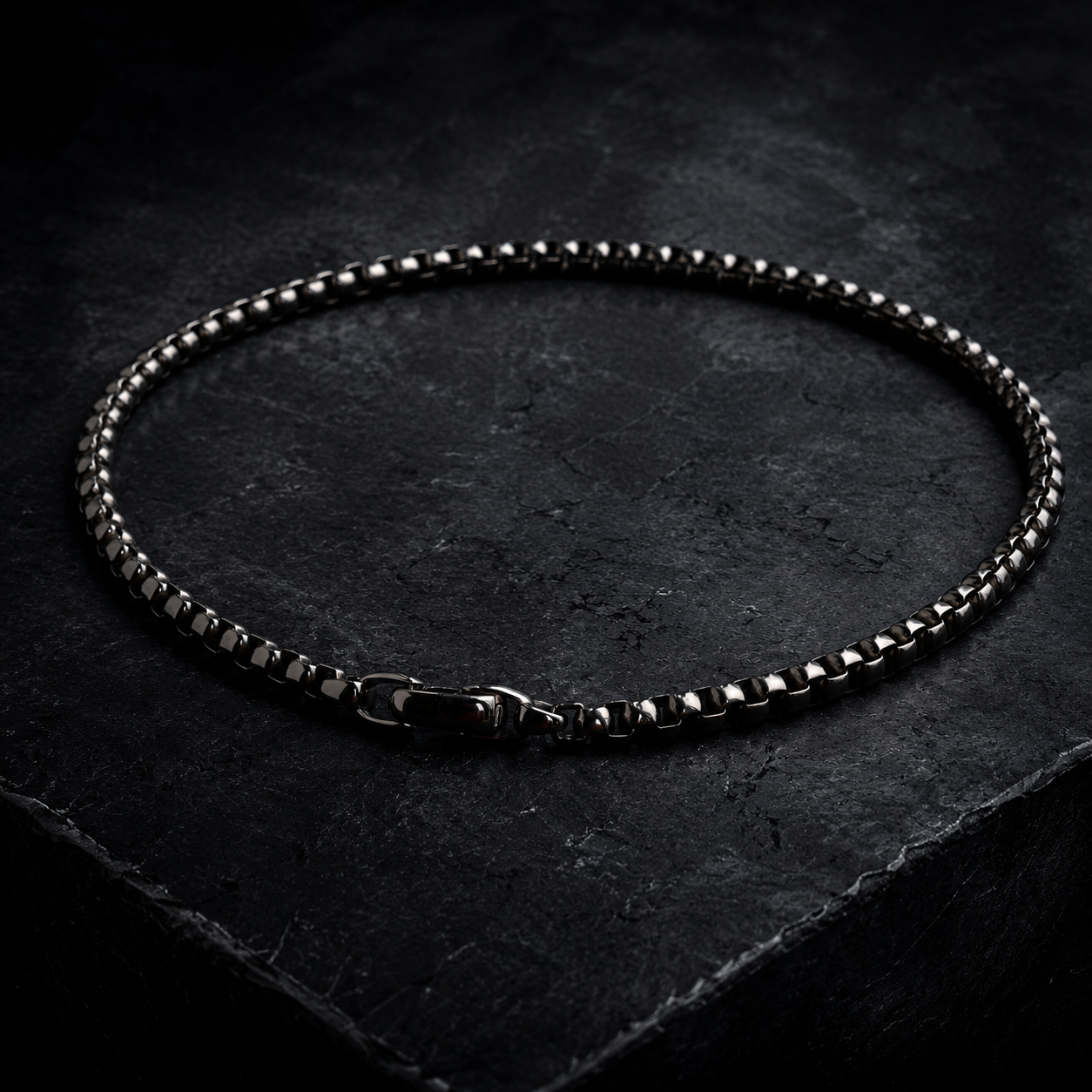 Vesta 7mm Pure Titanium Box Chain Necklace