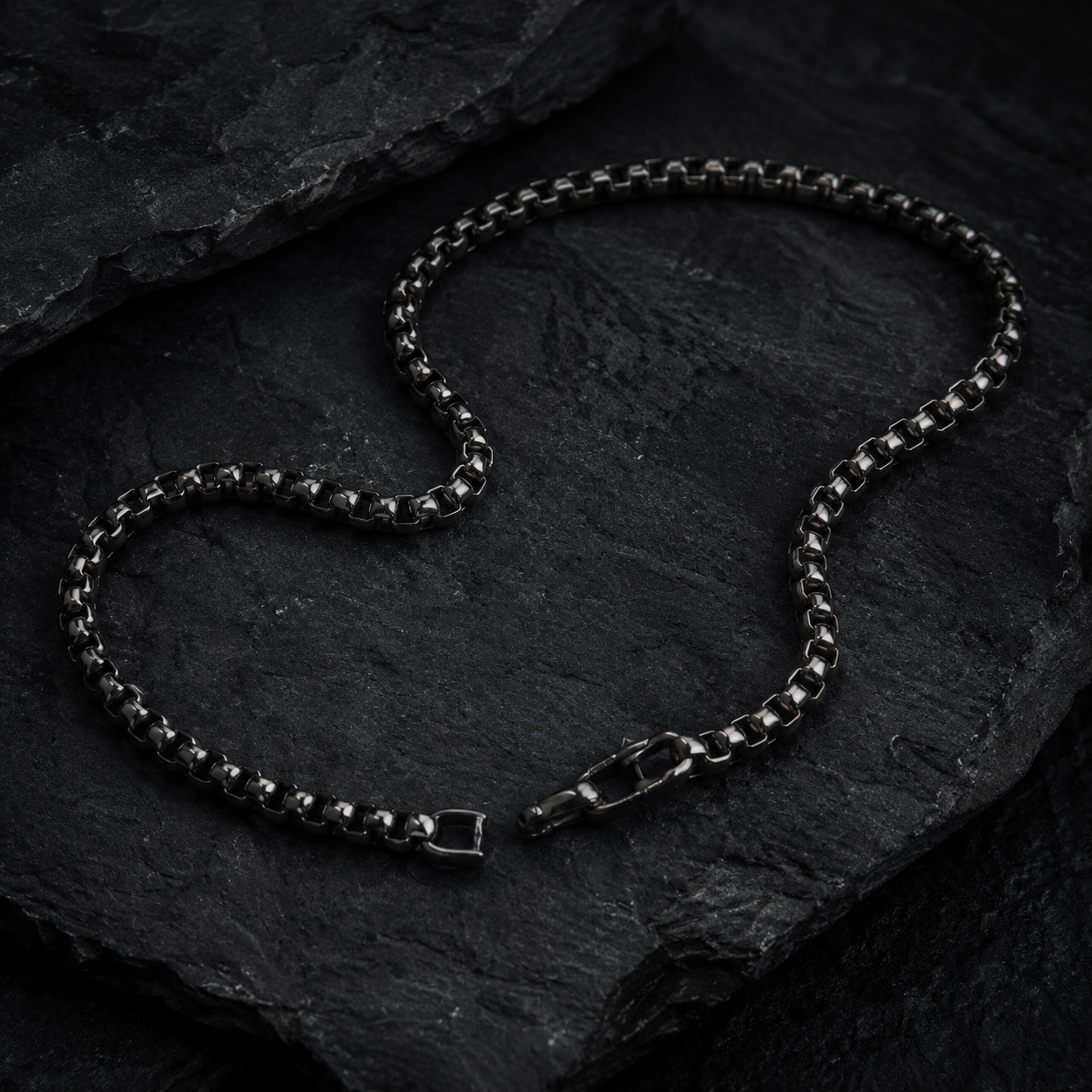 Vesta 7mm Pure Titanium Box Chain Necklace