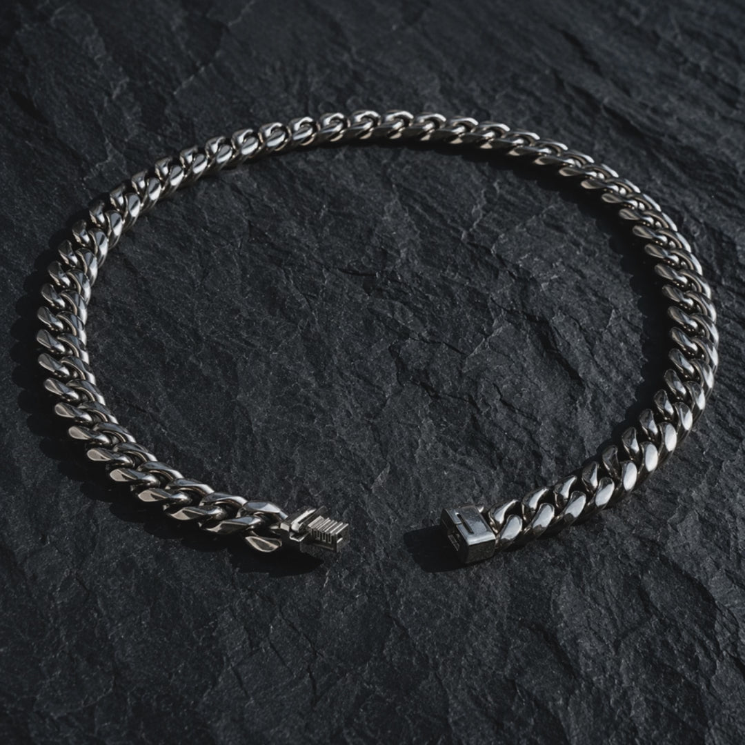 Vesta Iron Clad Pure Titanium 14mm Cuban Link Necklace