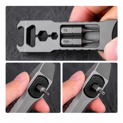 Vesta Titanium EDC Pry Bar Multi-Tool with Ratchet and Torx Bits