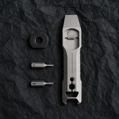 Vesta Titanium EDC Pry Bar Multi-Tool with Ratchet and Torx Bits
