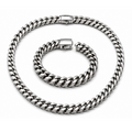 Vesta 10mm Pure Titanium Necklace & Bracelet Set