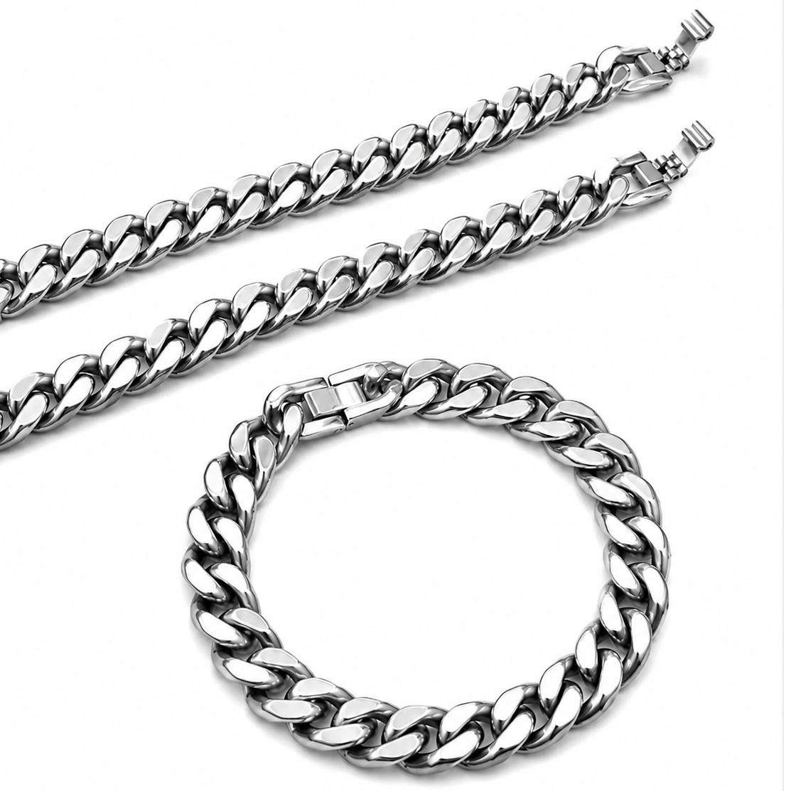 Vesta Cuban Link Titanium Bracelet – 10.5mm Pure Titanium