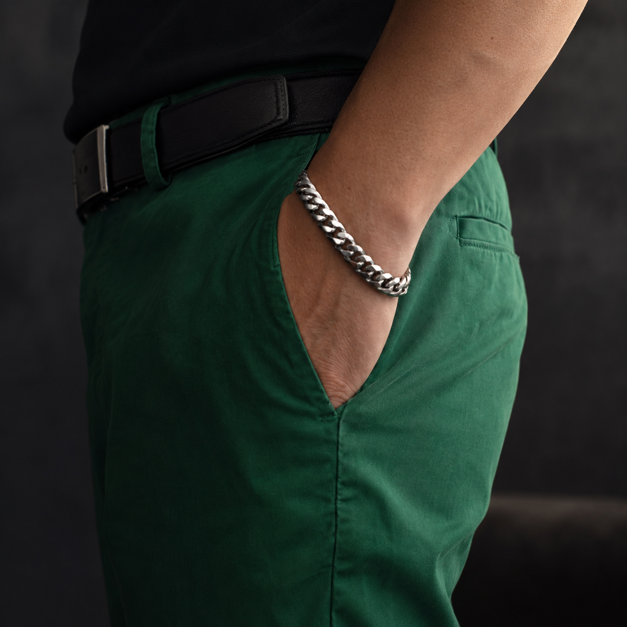 Vesta Cuban Link Titanium Bracelet – 10mm Pure Titanium