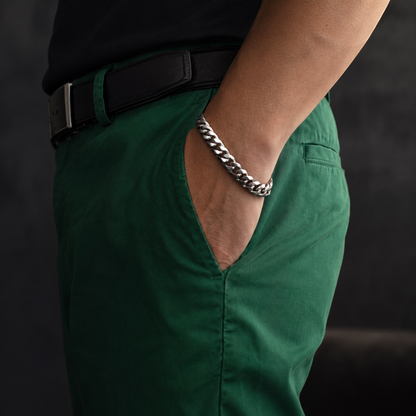 Vesta Cuban Link Titanium Bracelet – 10mm Pure Titanium