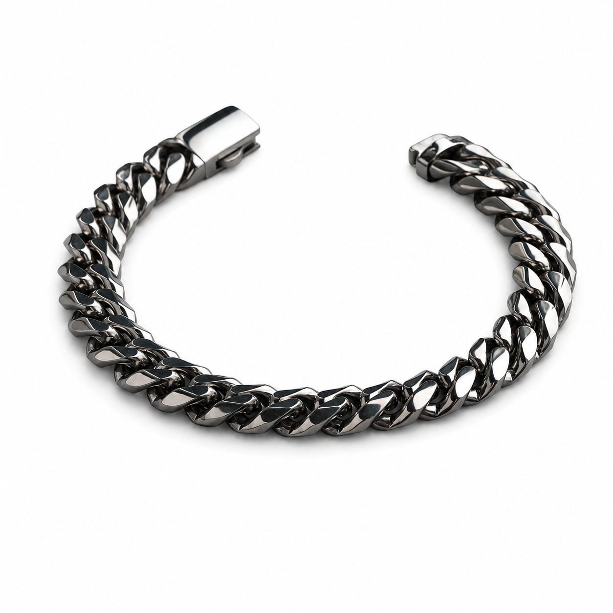 Vesta Cuban Link Titanium Bracelet – 10mm Pure Titanium
