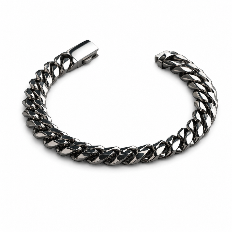 Vesta Cuban Link Titanium Bracelet – 10mm Pure Titanium