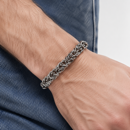 Vesta Dragon Coil Titanium Bracelet – 9mm Pure Titanium