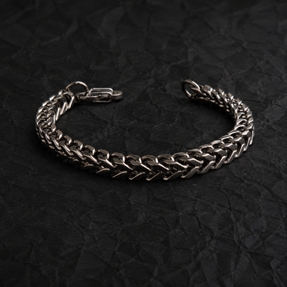 Vesta Reversible Cuban Titanium Bracelet – 7mm Pure Titanium