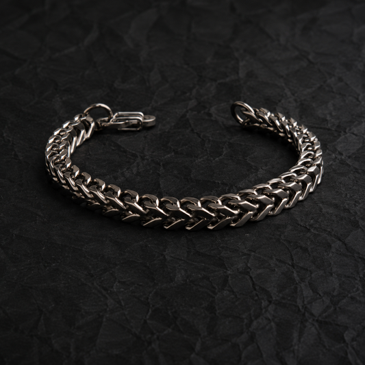 Vesta Reversible Cuban Titanium Bracelet – 7mm Pure Titanium