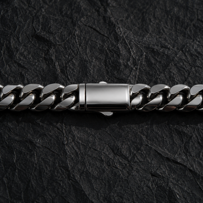 Vesta Pure Titanium Cuban Chain Necklace – 10mm