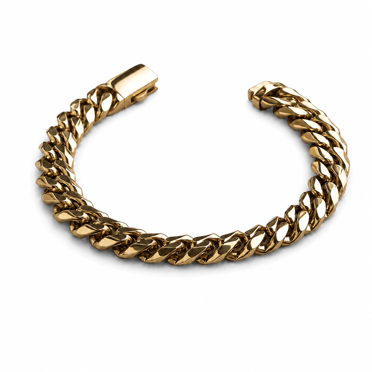 Vesta 10mm champagne gold-tone PVD titanium bracelet - white background