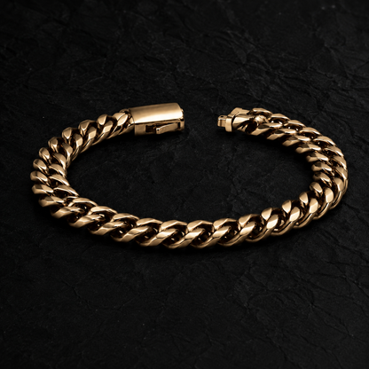 Vesta 10mm champagne gold-tone PVD titanium bracelet - black hero