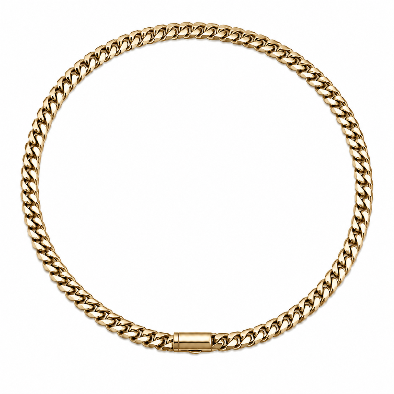 Vesta 10mm champagne gold-tone PVD titanium necklace - white background