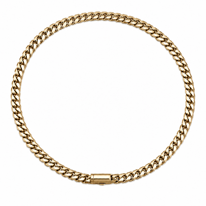 Vesta 10mm champagne gold-tone PVD titanium necklace - white background