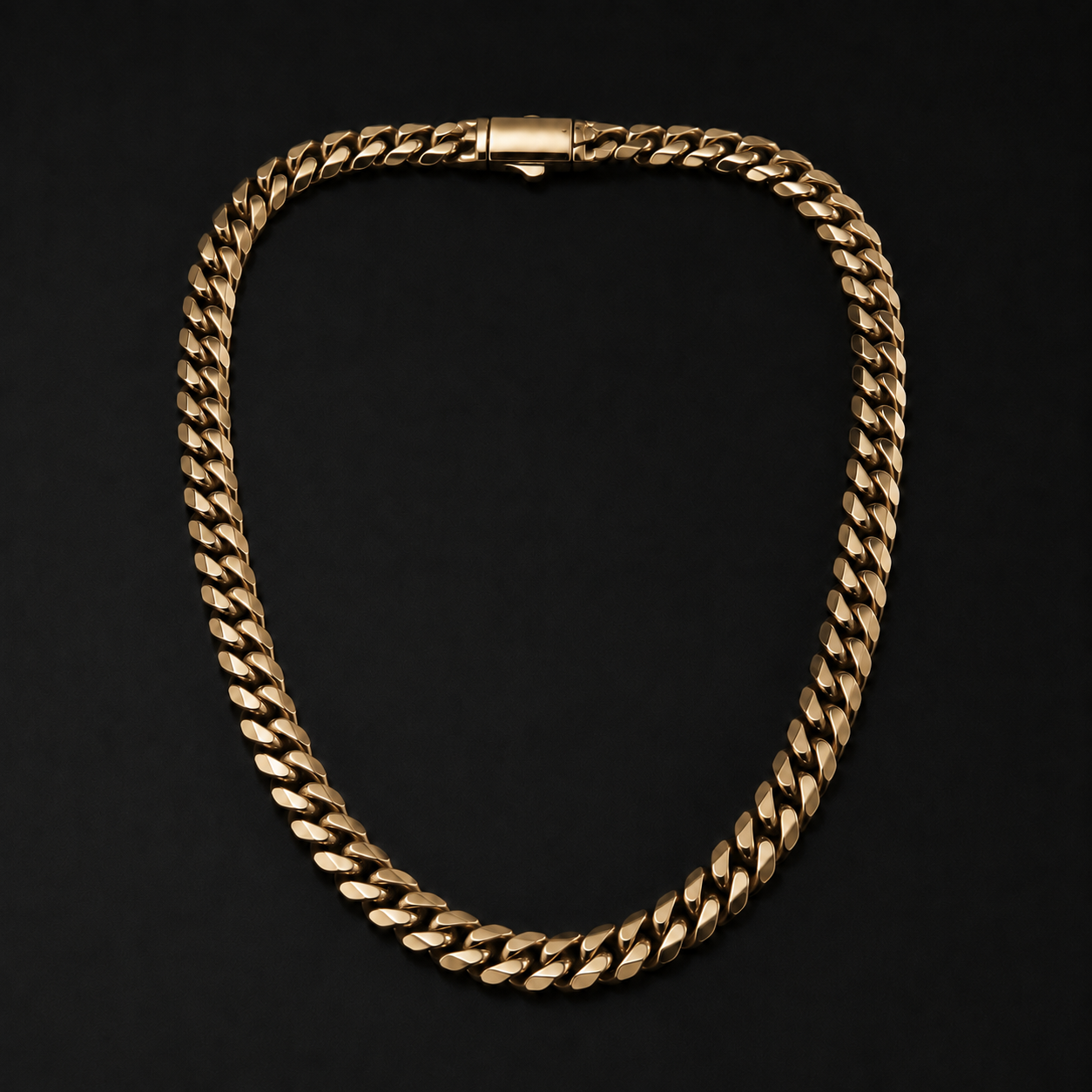 Vesta 10mm champagne gold-tone PVD titanium necklace - black hero